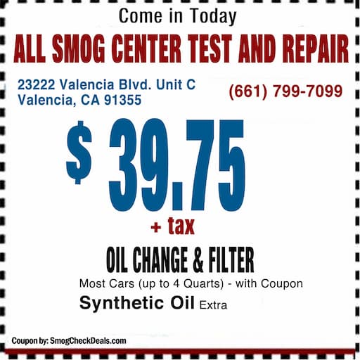 Oil Change Coupon Valencia